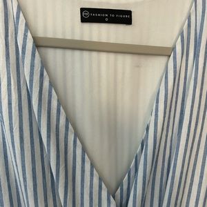 Fashion to figure dress w shark bite hem